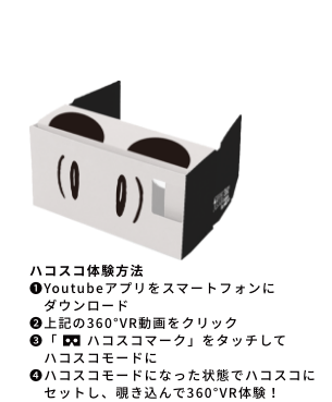スマホにYoutubeアプリを入れて、ハコスコで体験!