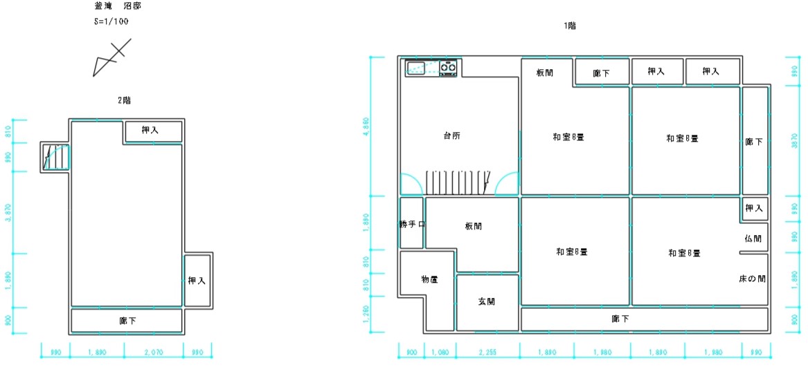 detached 紀美野町釜滝