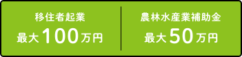 移住者起業最大100万円