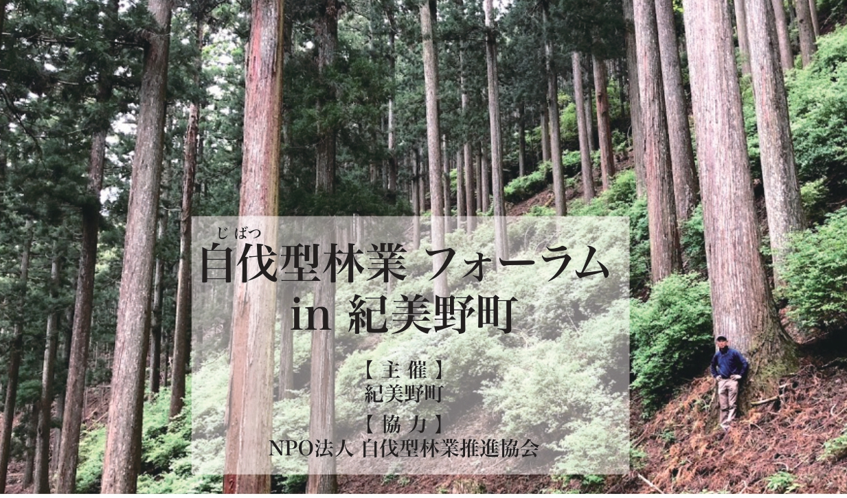 【紀美野町主催】「自伐型林業フォーラムin紀美野町」を開催します！！